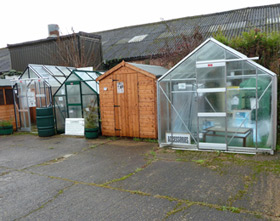 Sheds and Greenhouses display